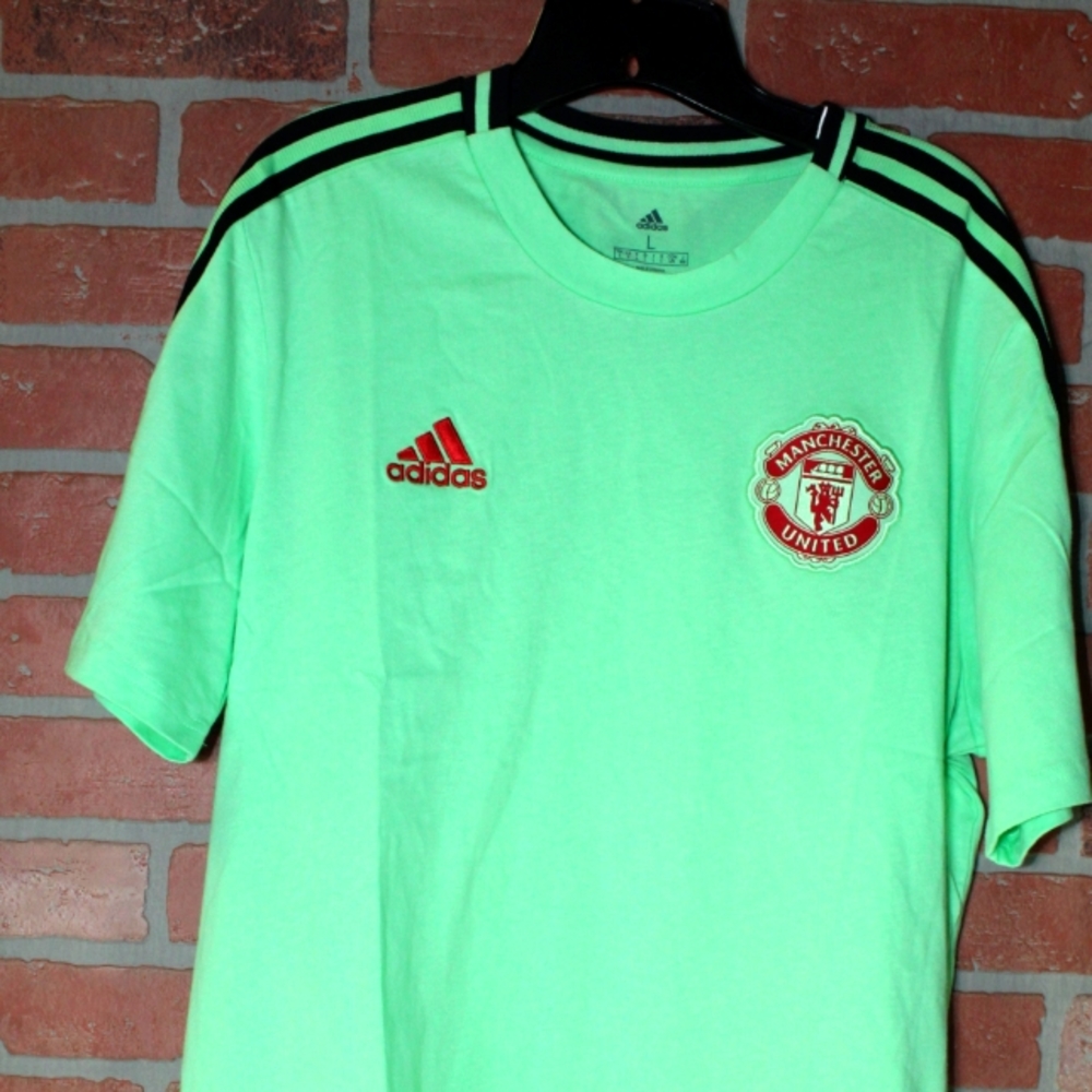 Adidas Soccer T-Shirt Large "Glory Mint" color